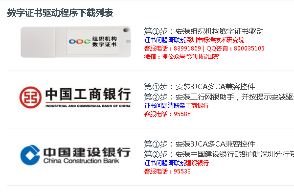 數(shù)字證書驅(qū)動(dòng)程序【下載列表】-深圳市市場監(jiān)督管理局-深圳公司注冊(cè)數(shù)字簽名