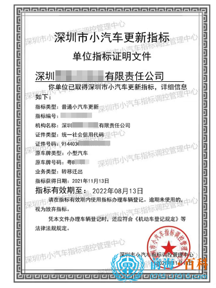 深圳车牌指标